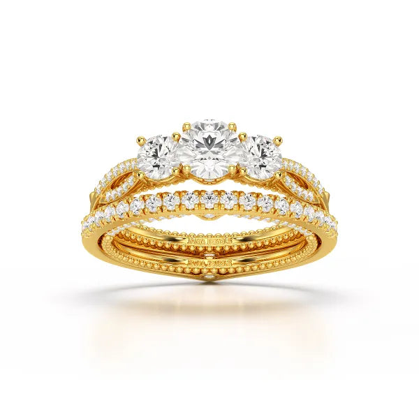 1.78 White Gold Twisted Lab Diamond Ring