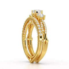 1.78 White Gold Twisted Lab Diamond Ring