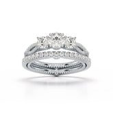 1.78 White Gold Twisted Lab Diamond Ring