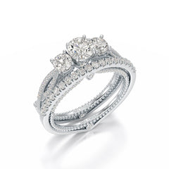 1.78 White Gold Twisted Lab Diamond Ring