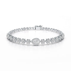 1.78 CT Pear Shape Lab Grown Diamond Bracelet
