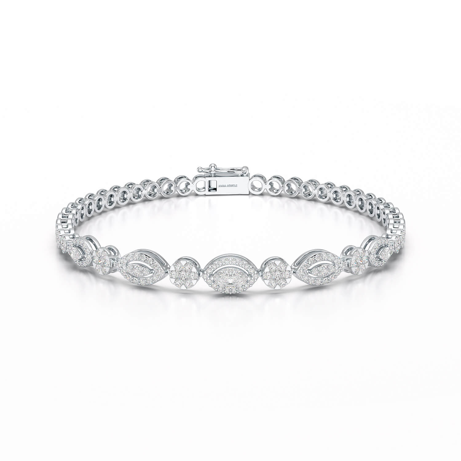 1.7 CT Marquise Cut Diamond Classic Bracelet