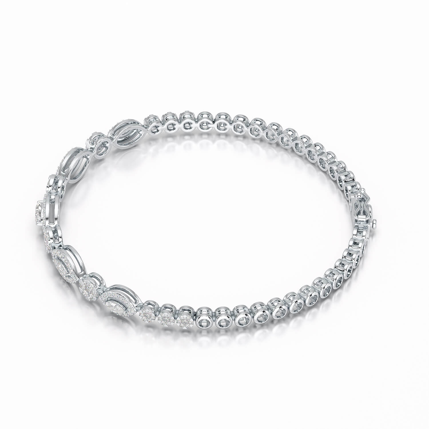 1.7 CT Marquise Cut Diamond Classic Bracelet