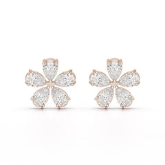 1.82 CT Lab Diamond Pear Cut Stud Earrings