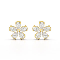 1.82 CT Lab Diamond Pear Cut Stud Earrings