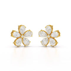 1.82 CT Lab Diamond Pear Cut Stud Earrings