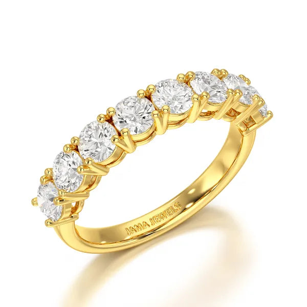 1.84 CT Round Cut Lab Diamonds White Engagement Ring - Jama Jewels