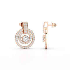 1.86 CT Lab Diamond Circular Stud Earrings