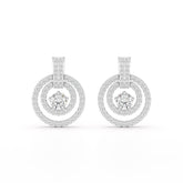 1.86 CT Lab Diamond Circular Stud Earrings