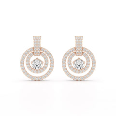 1.86 CT Lab Diamond Circular Stud Earrings