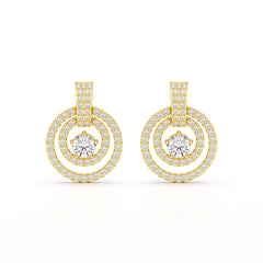 1.86 CT Lab Diamond Circular Stud Earrings