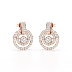 1.86 CT Lab Diamond Circular Stud Earrings