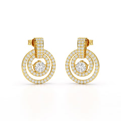 1.86 CT Lab Diamond Circular Stud Earrings