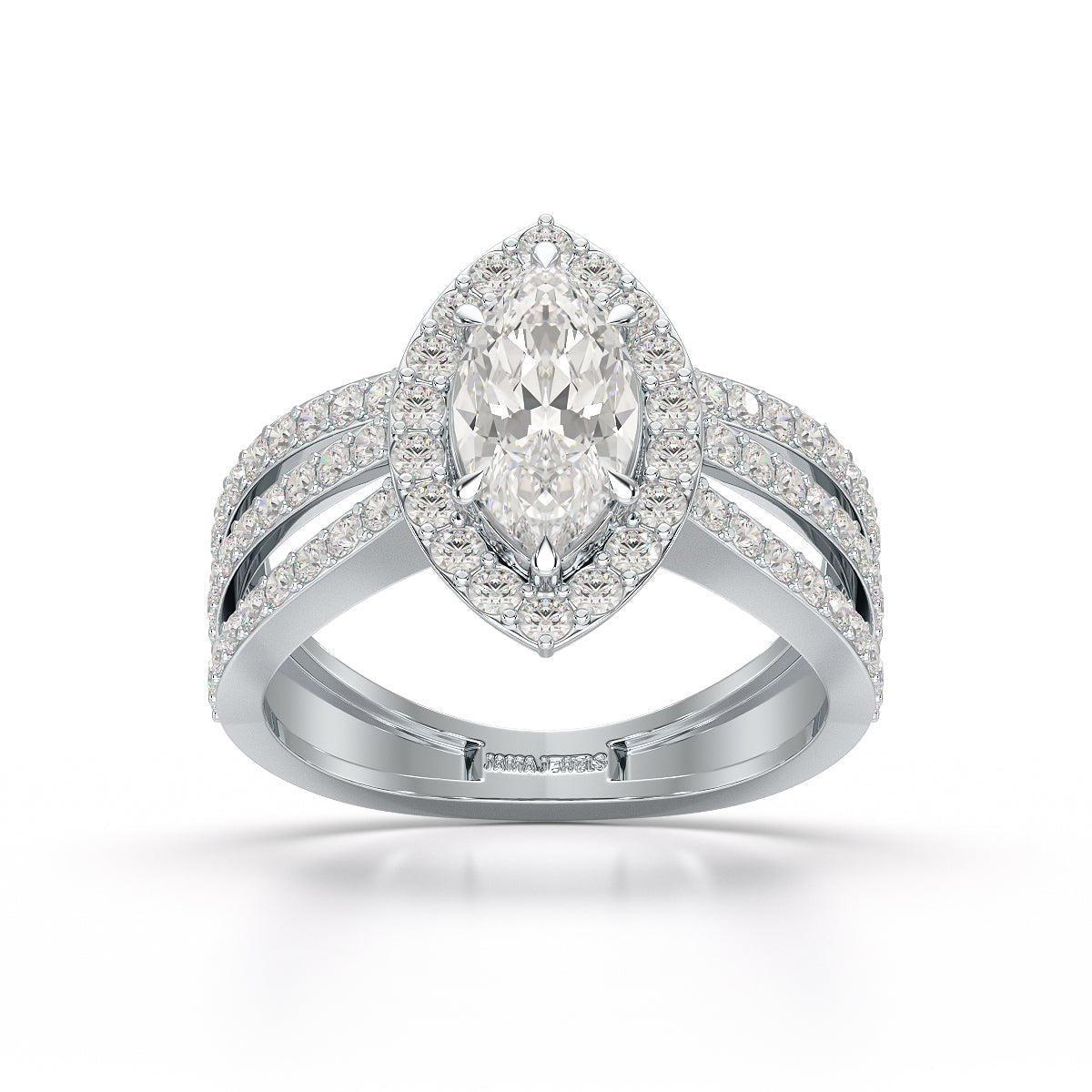 1.88 CT Layered Marquise Cut Lab Diamond Ring