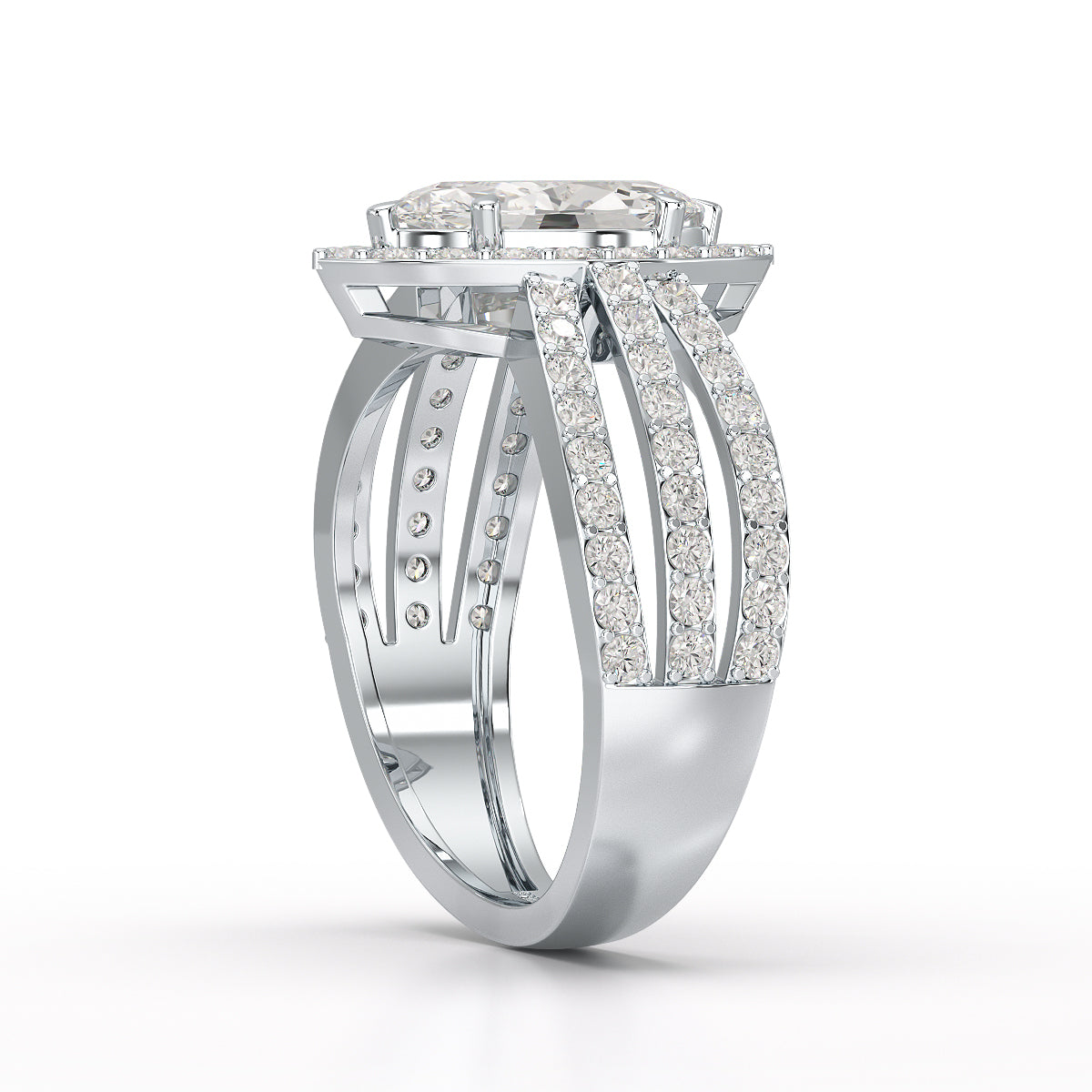 1.88 CT Layered Marquise Cut Lab Diamond Ring