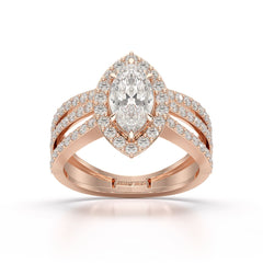 1.88 CT Layered Marquise Cut Lab Diamond Ring