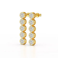 1.92 CT Diamond Designed Wedding Earrings - Jama Jewels