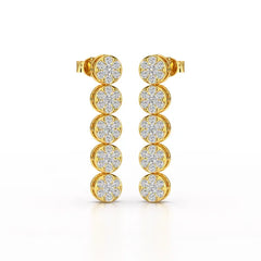 1.92 CT Diamond Designed Wedding Earrings - Jama Jewels