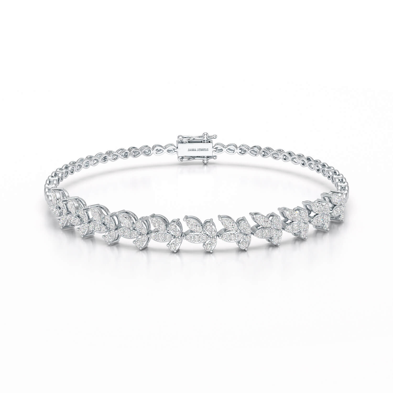 1.95 CT Marquise Cut Diamond Lab Created Bracelet