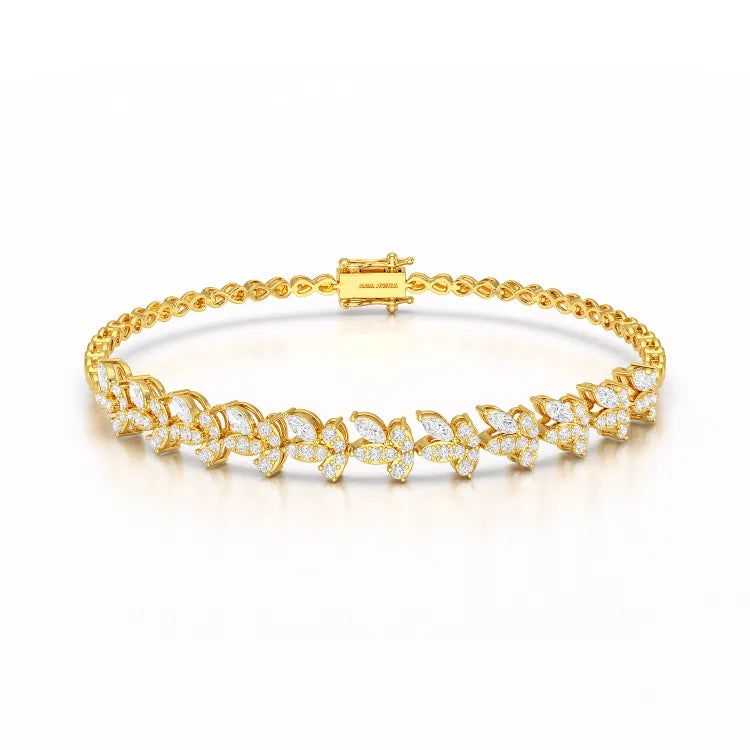 1.95 CT Marquise Cut Diamond Lab Created Bracelet