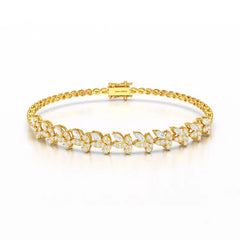 1.95 CT Marquise Cut Diamond Lab Created Bracelet