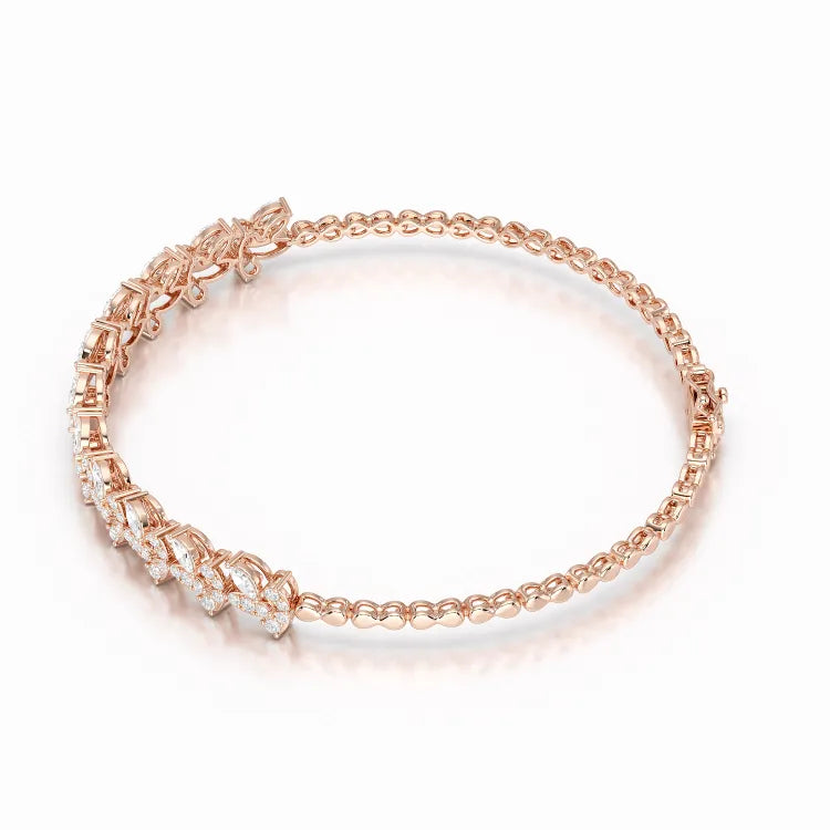 1.95 CT Marquise Cut Diamond Lab Created Bracelet