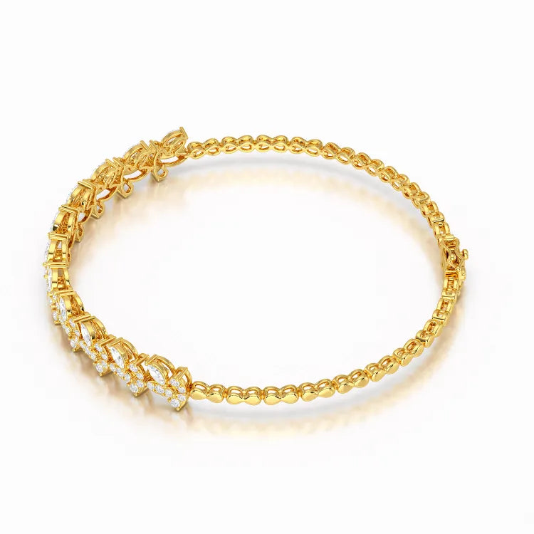 1.95 CT Marquise Cut Diamond Lab Created Bracelet