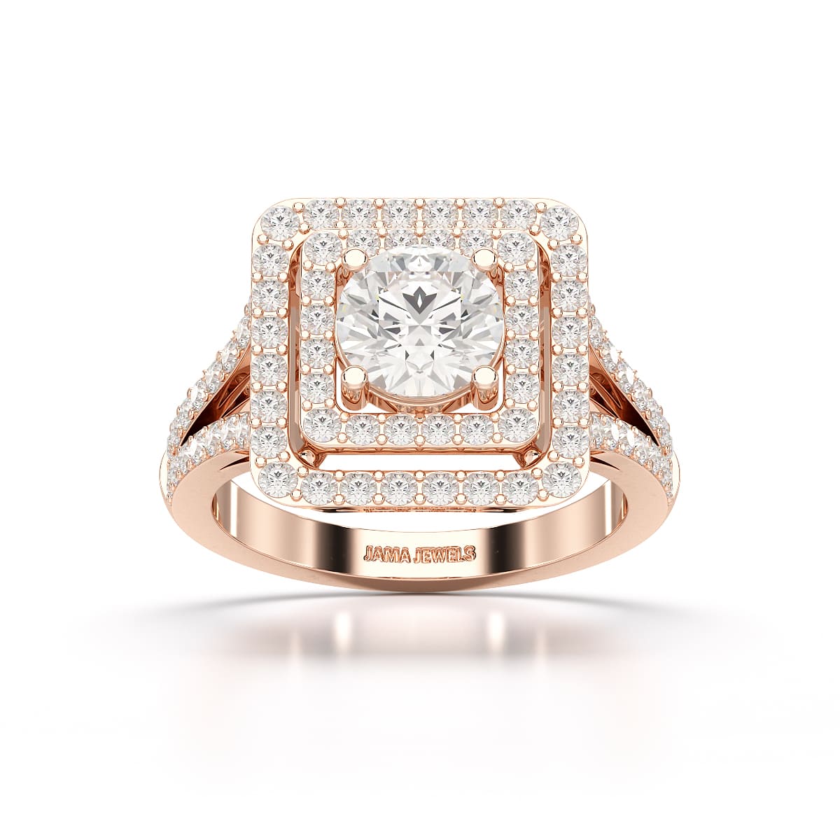 1.99 CT Lab Diamond Round Cut Halo Diamond