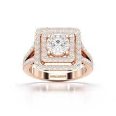 1.99 CT Lab Diamond Round Cut Halo Diamond