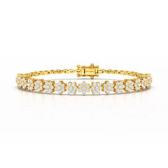 1.9 CT White Gold Lab Diamond Star Bracelet