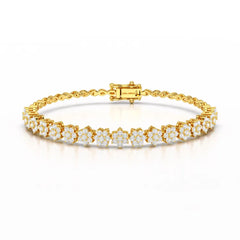 1.9 CT White Gold Lab Diamond Star Bracelet