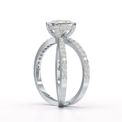 1.9 CT Princess Cut Butterfly Lab Diamond Ring