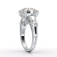 Three Stone Lab Diamond 2.74 CT Wedding Ring - Jama Jewels