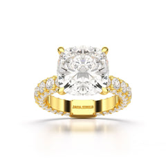 11.4 CT Lab Diamond Cushion Cut Ring