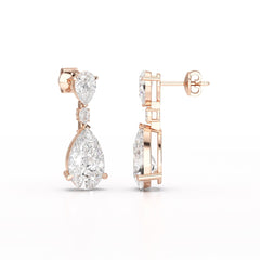 11.9 CT Pear Cut Lab Diamond Drop Earring