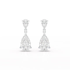 11.98 CT Pear Cut Lab Diamond Drop Earring