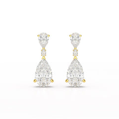 11.98 CT Pear Cut Lab Diamond Drop Earring