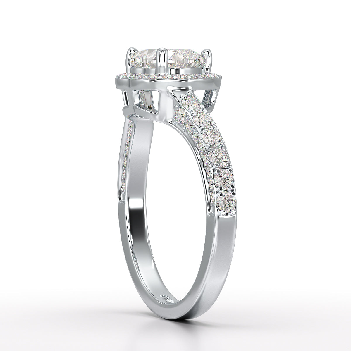 1.73 CT Heart Cut Lab Diamond Engagement Ring - Jama Jewels