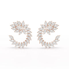 12.2 CT Marquise Cut Lab Diamond Earring