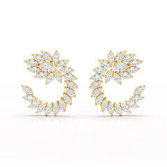 12.2 CT Marquise Cut Lab Diamond Earring