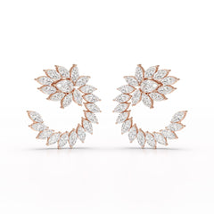 12.2 CT Marquise Cut Lab Diamond Earring