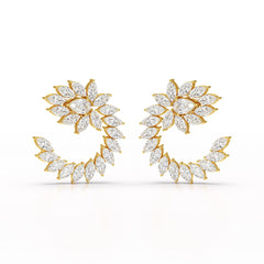 12.2 CT Marquise Cut Lab Diamond Earring