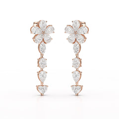 12.2 CT Pear Cut Lab Diamond Drop Earring