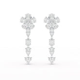 12.2 CT Pear Cut Lab Diamond Drop Earring