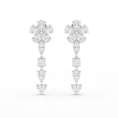 12.2 CT Pear Cut Lab Diamond Drop Earring