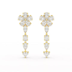 12.2 CT Pear Cut Lab Diamond Drop Earring