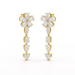 12.2 CT Pear Cut Lab Diamond Drop Earring