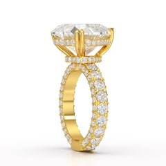 12.33 CT Hidden Halo Lab Diamond Heart Cut Ring