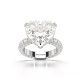 12.33 CT Hidden Halo Lab Diamond Heart Cut Ring