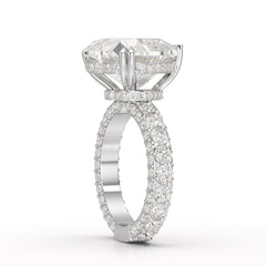 12.33 CT Hidden Halo Lab Diamond Heart Cut Ring